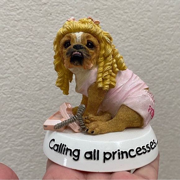 2005 Zelda Wisdom 16615 Westland “Calling All Princesses” Bulldog Dog Figurine - Picture 11 of 16